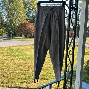 ⭐️ AJ Brandon black & white tiny checkered stirrup pants women 9